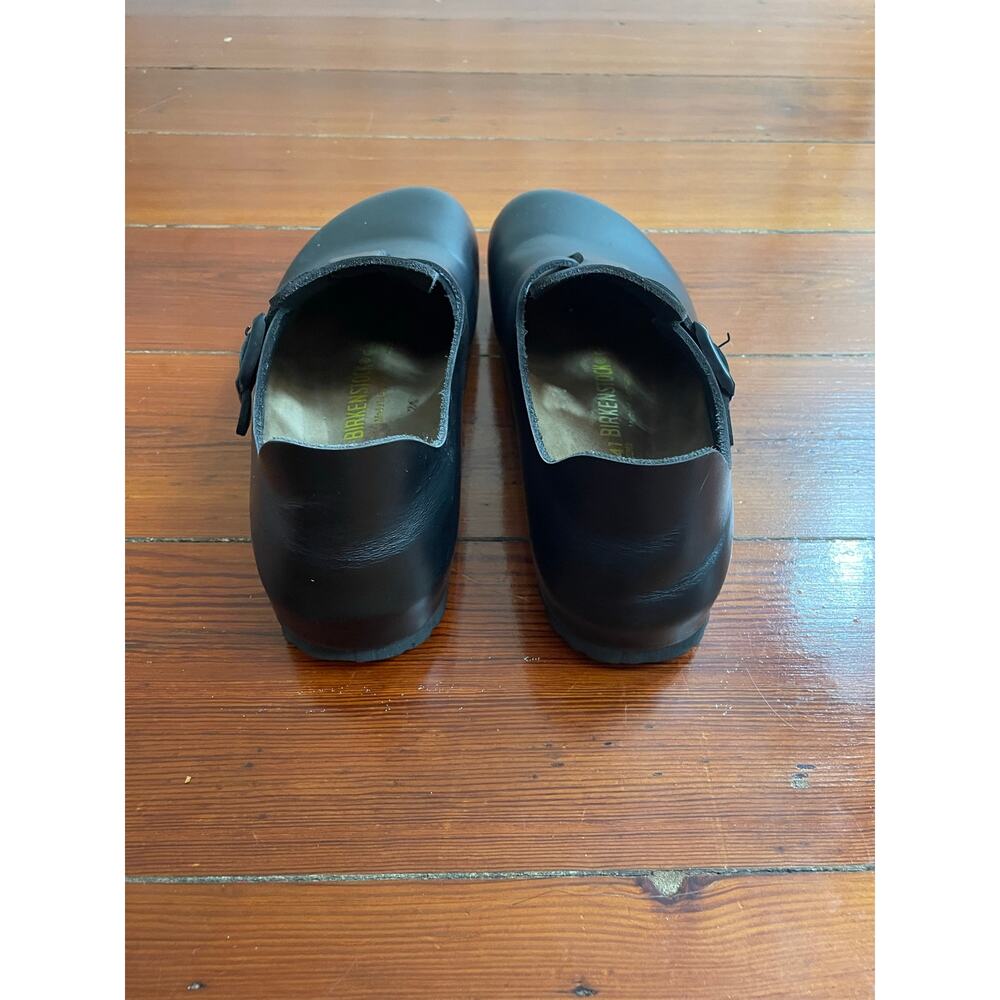 Birkenstock London Black Leather Clogs Shoes EU 41 US M8 W10 Regular Germany - Picture 3 of 8
